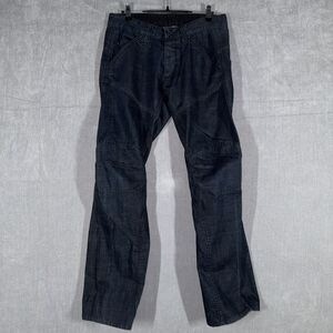 G Star RAW Elwood Custom Straight Jeans 32x32 Dark Wash 3D Panel Denim Moto
